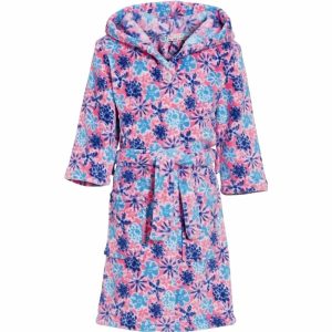 Roze bloemen badjas voor kinderen