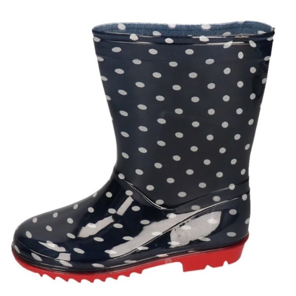 Blauw met witte stippen peuter regenlaarzen voor jongens/meisjes/kinderen