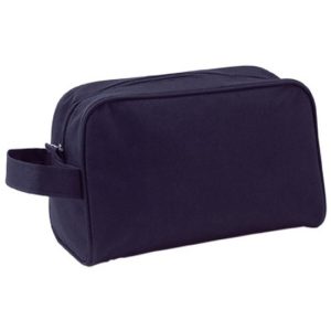 Reis toilettas/etui zwart met handvat 21,5 cm voor kinderen
