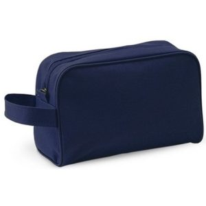 Reis toilettas/etui navy met handvat 21,5 cm voor kinderen