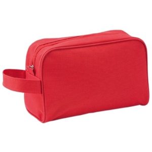 Reis toilettas/etui rood met handvat 21,5 cm voor kinderen