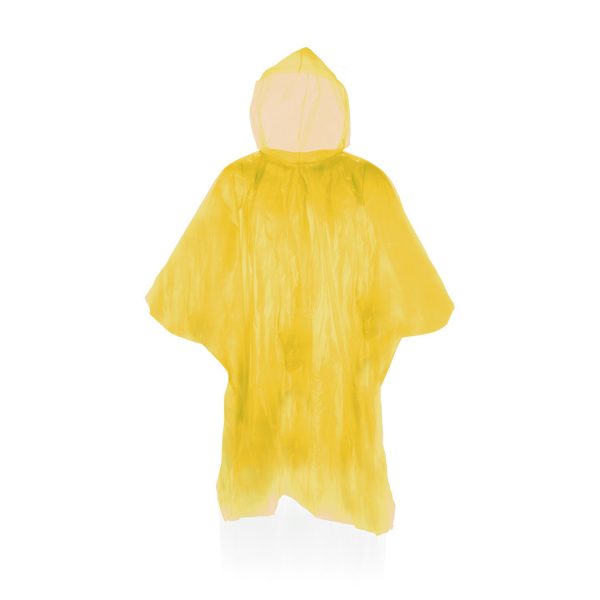 Pakket van 6x stuks wegwerp regen ponchos voor kinderen geel