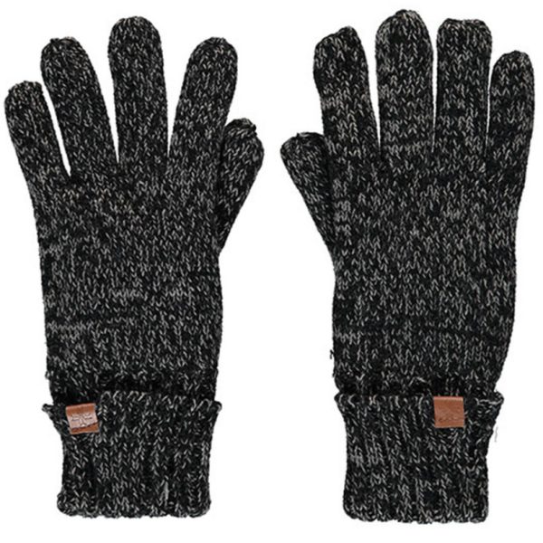 Grijze gemeleerde handschoenen met fleece voering voor jongens/meisjes/kinderen