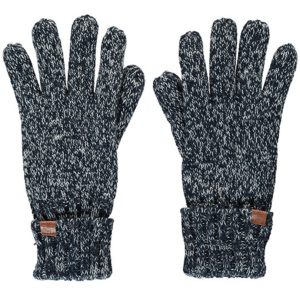 Zwarte/navy blauwe gemeleerde handschoenen met fleece voering voor jongens/meisjes/kinderen