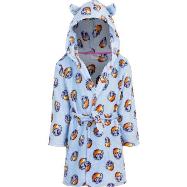 My Little Pony fleece badjas blauw met capuchon voor kinderen