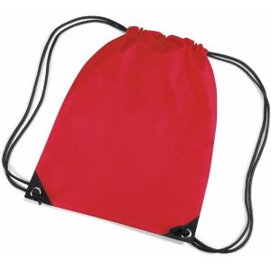 10x stuks rode sport gymtasjes voor kinderen 45 x 34 cm