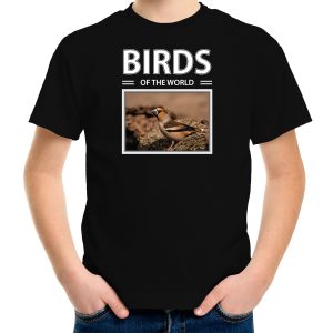 Appelvink vogel foto t-shirt zwart voor kinderen - birds of the world cadeau shirt vogel liefhebber