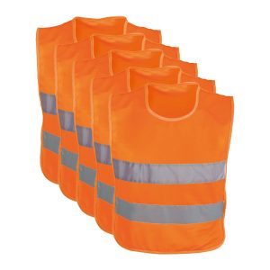 Veiligheidsvest - 25x - reflecterend - voor kinderen 3 tot 12 jaar - fluor oranje