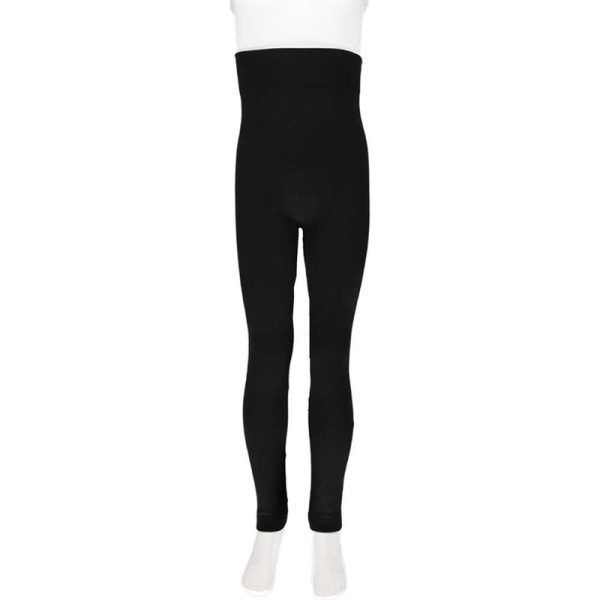 2x Zwarte kinder thermo broek