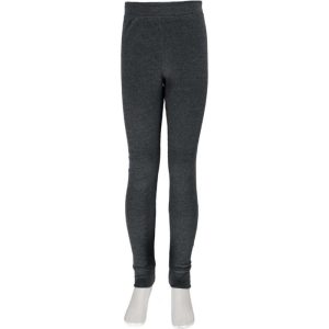 2x Grijze kinder thermo broek ondergoed
