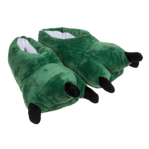Dino kindersloffen groen - comfortabele dieren pantoffels - dinosaurus - jongens en meisjes
