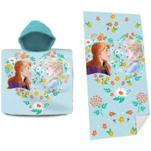 Disney Frozen Set bad cape/poncho en strand/badlaken - voor kinderen