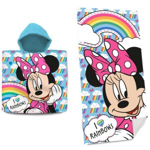 Disney Minnie Mouse Set bad cape/poncho en strand/badlaken - voor kinderen