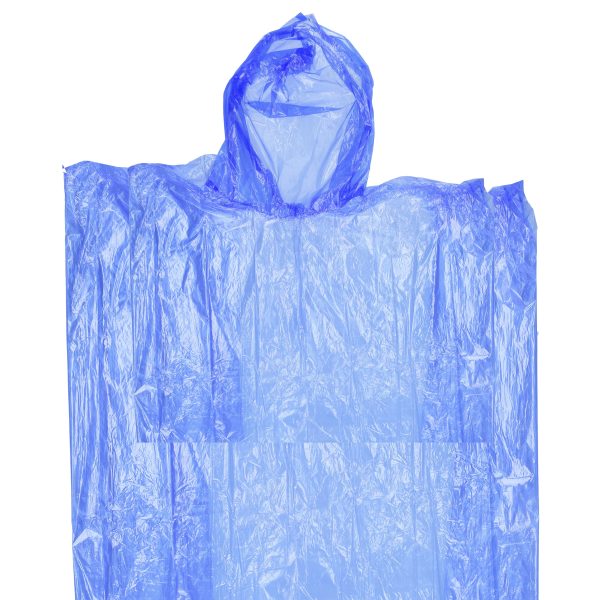 Wegwerp regen poncho voor kinderen blauw