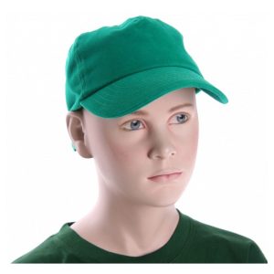 Grasgroene kinder caps