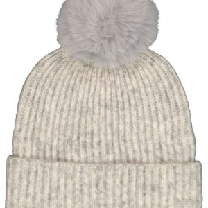 HEMA Kinder Muts Met Pompon Grijsmelange (grijsmelange)
