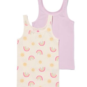 HEMA Kinderhemden Stretch Katoen - 2 Stuks Lila (lila)