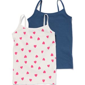 HEMA Kinderhemden Stretch Rib Katoen - 2 Stuks Gebroken Wit (gebroken wit)