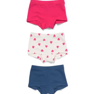 HEMA Kinderboxers Stretch Rib Katoen - 3 Stuks Gebroken Wit (gebroken wit)