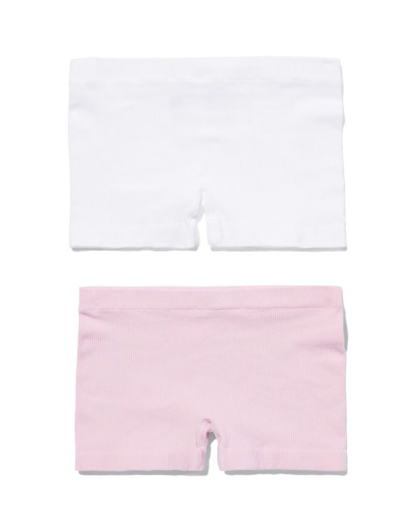 HEMA Kinderboxers Naadloos Rib - 2 Stuks Lichtpaars (lichtpaars)