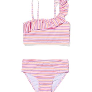 HEMA Kinder Bikini Asymmetrisch Met Strepen Multi (multi)