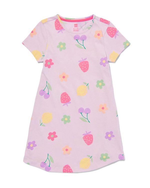HEMA Kinder Nachthemd Katoen Fruit Lila (lila)