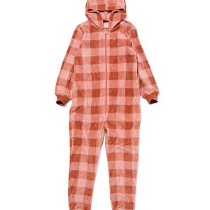 HEMA Kinder Onesie Met Ruiten Roze (roze)