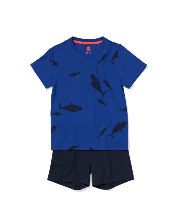 HEMA Kinder Shortama Zeedieren Felblauw (felblauw)