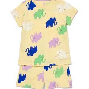 HEMA Kinder Shortama Katoen Olifant Geel (geel)