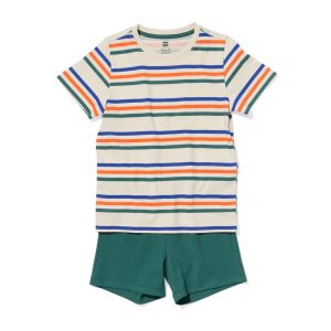 HEMA Kinder Shortama Strepen Beige (beige)