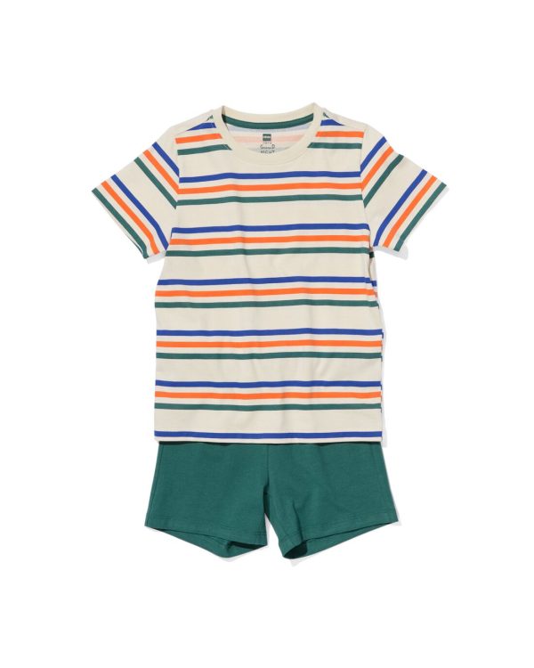 HEMA Kinder Shortama Strepen Beige (beige)