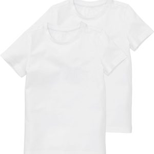 HEMA Kinder T-shirts Biologisch Katoen - 2 Stuks Wit (wit)