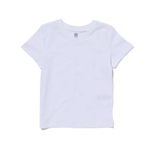 HEMA Kinder T-shirts Biologisch Katoen - 2 Stuks Wit (wit)