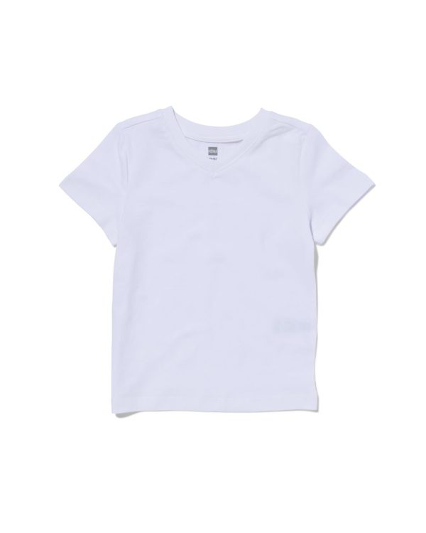 HEMA Kinder T-shirts Biologisch Katoen - 2 Stuks Wit (wit)