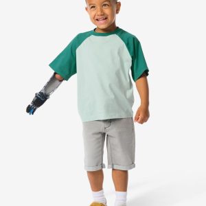 HEMA Kindershort Jogdenim Grijs (grijs)