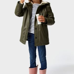 HEMA Kinderjas Met Capuchon Legergroen (legergroen)