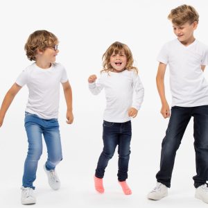 HEMA Kinder Broek Jogdenim Skinny Fit Middenblauw (middenblauw)