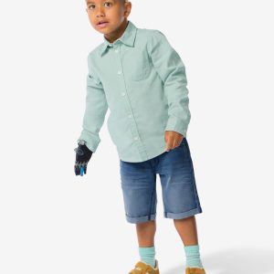 HEMA Kindershort Jogdenim Middenblauw (middenblauw)