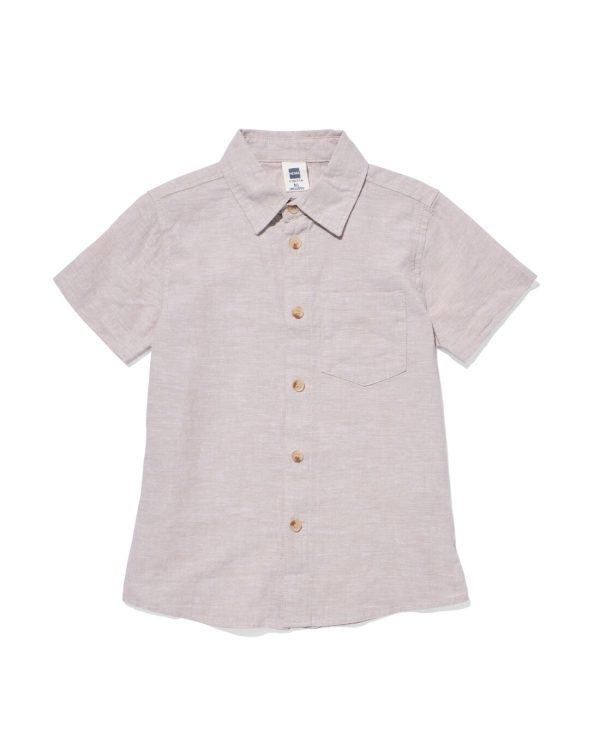 HEMA Kinder Overhemd Linen Bruin (bruin)