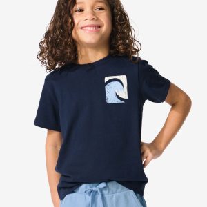 HEMA Kinder T-shirt Eiland - 2 Stuks Blauw (blauw)