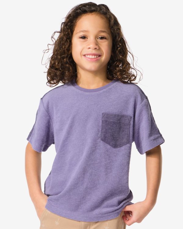 HEMA Kinder T-shirt Badstof Paars (paars)