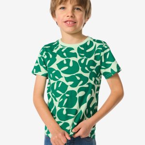 HEMA Kinder T-shirt Bladeren Groen (groen)