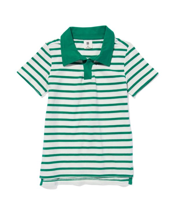 HEMA Kinder Polo Strepen Groen (groen)