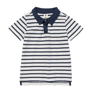 HEMA Kinder Polo Strepen Blauw (blauw)