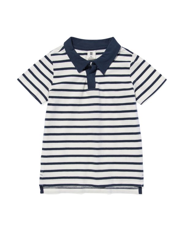 HEMA Kinder Polo Strepen Blauw (blauw)