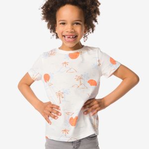 HEMA Kinder T-shirt Tropisch Eiland Wit (wit)