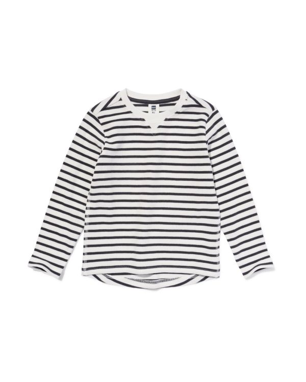 HEMA Kindershirt Strepen Donkergrijs (donkergrijs)