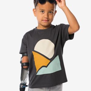 HEMA Kinder T-shirt Zon Donkergrijs (donkergrijs)