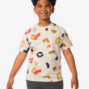 HEMA Kinder T-shirt Abstract Gebroken Wit (gebroken wit)