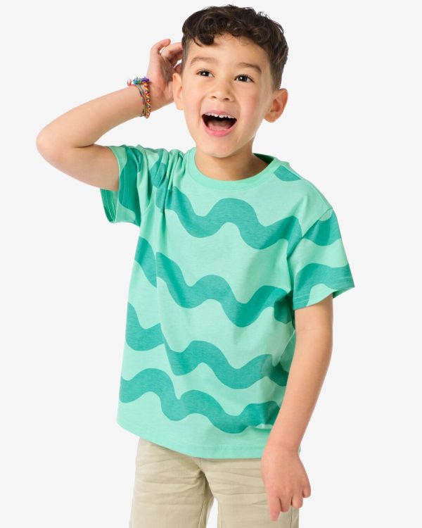 HEMA Kinder T-shirt Golven Groen (groen)